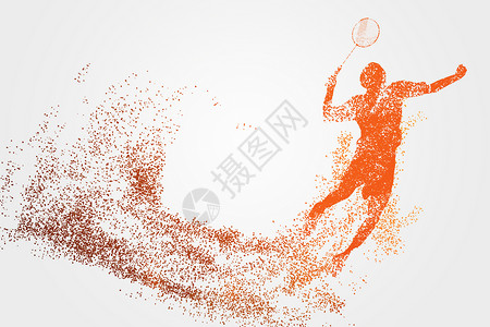 运动比赛宣传单羽毛球运动剪影设计图片