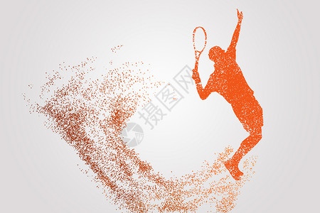 羽毛球大赛运动剪影设计图片