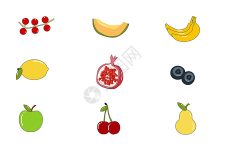 香蕉png水果卡通简约图标插画