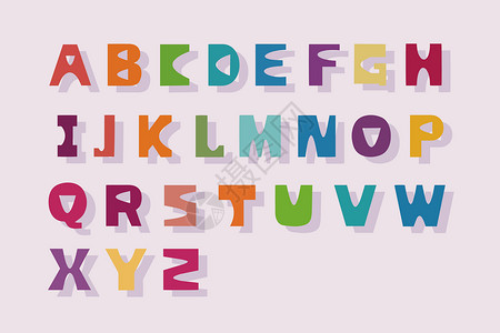 26英文字母字母设计插画