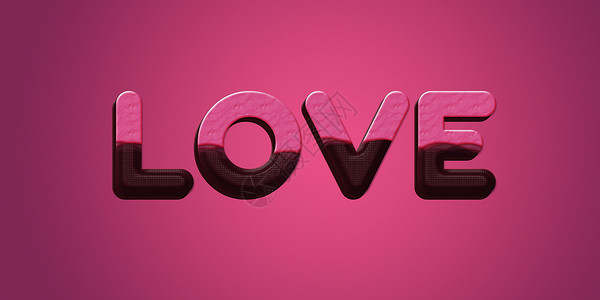 love设计LOVE字体设计插画
