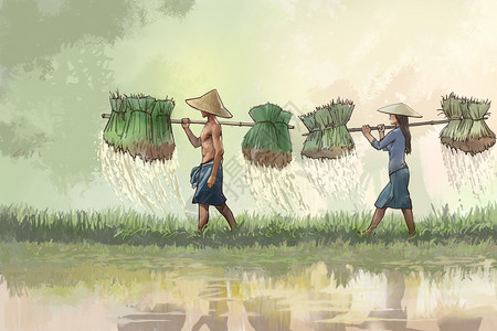 农家鹌鹑蛋谷雨插画