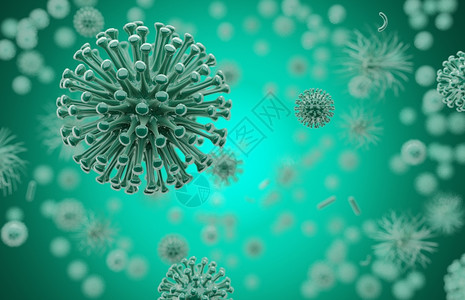 细菌病毒背景模型高清图片素材