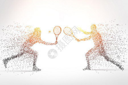 网球运动员剪影图片