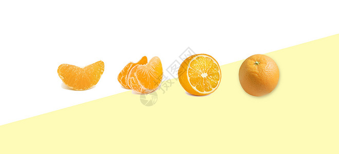 三个橘子创意水果背景设计图片