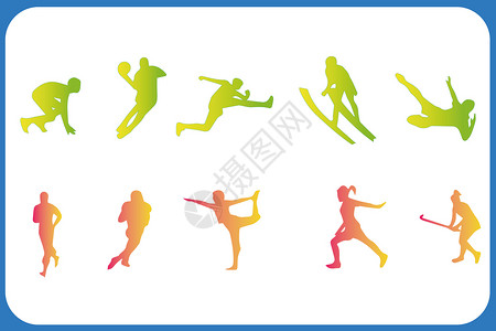 跳体操运动图标插画