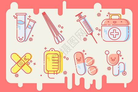 医疗器械听诊器meb 医疗器械插画