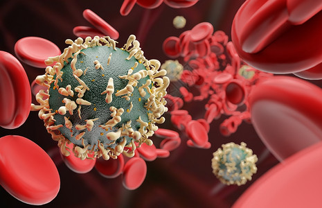 血红细胞建模背景高清图片