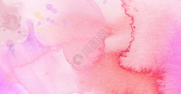 粉红色浪漫水彩背景背景图片