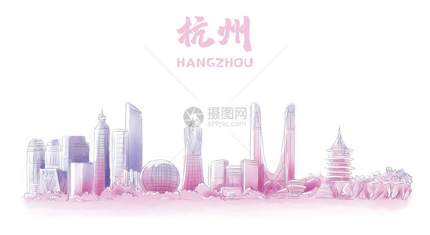 杭州地标建筑图片