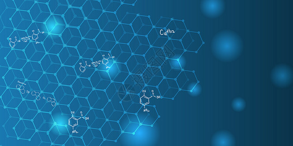 海报矢量图科技分子结构背景设计图片