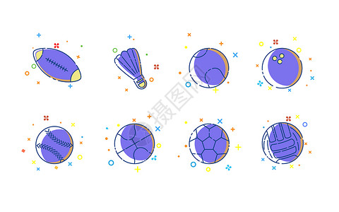 球类MBE图标插画