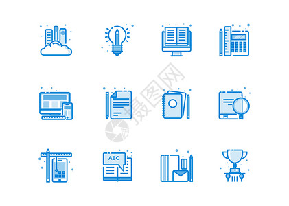 教育图标笔记本线条高清图片