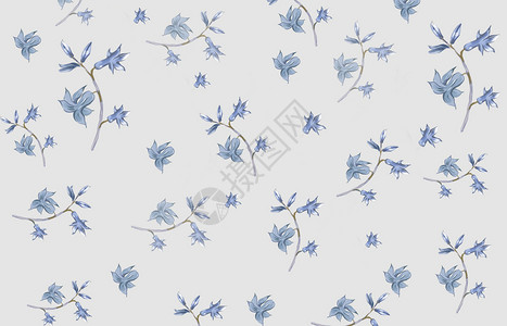蓝色花卉背景背景图片