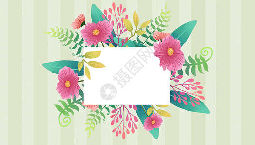 植物花卉花环背景背景图片