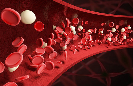 细胞老化血红细胞血管场景设计图片