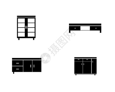 橱柜家具家具图标插画