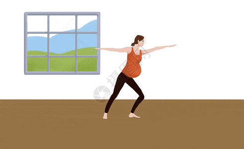 孕妇瑜伽健身图片