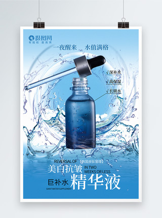 水循环系统护肤品美容海报模板