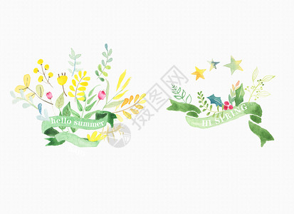水彩花卉素材背景图片