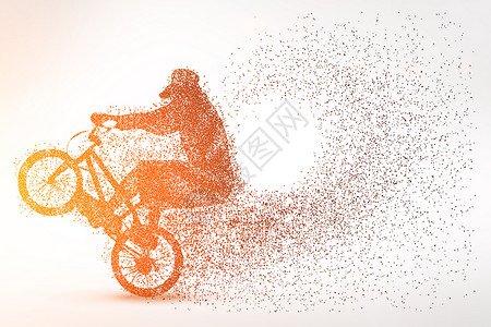 摩托车运动剪影飞自行车运动剪影设计图片
