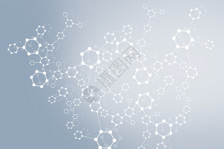 六边形分子结构背景图片