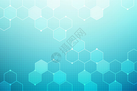 ps网状素材六边形分子结构背景设计图片