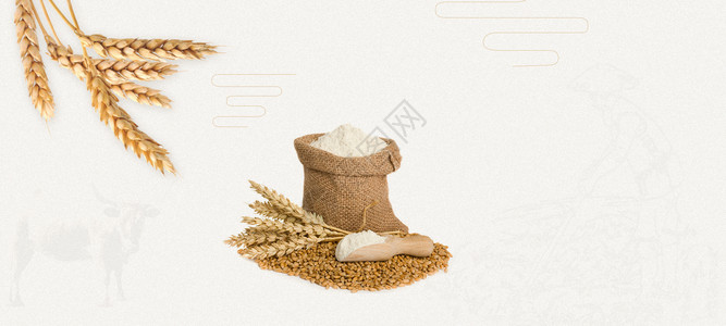 麦子面粉芒种设计图片