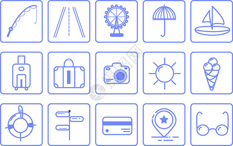 旅游MBE图标素材背景图片