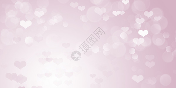 抽象情人节粉色心形光圈背景设计图片