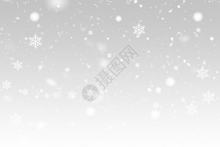 冬季浪漫浪漫雪花银色背景设计图片