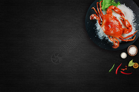 美味螃蟹美食背景设计图片