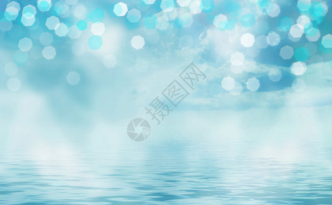 青色甜甜圈蓝色蓝色梦幻背景设计图片