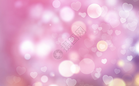 圆形心形素材粉色梦幻背景设计图片