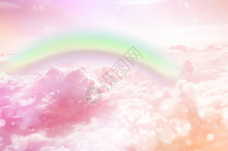 唯美彩虹浪漫天空背景素材设计图片