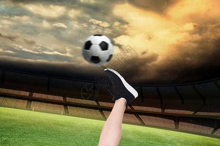 踢足球世界杯对脚杯高清图片