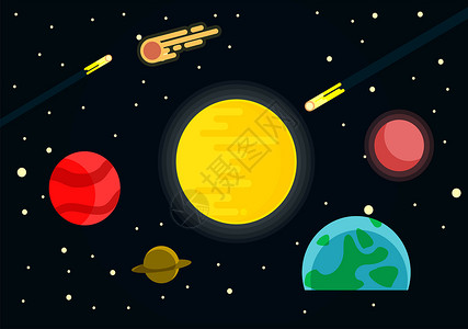 月球背景素材太空背景素材插画