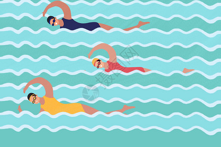 奥林匹克日之游泳竞赛高清图片