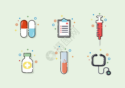 针筒矢量医院医疗MBE图标插画