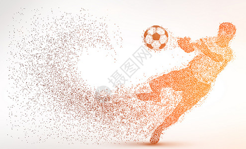 足球守门员创意守门员剪影粒子设计图片