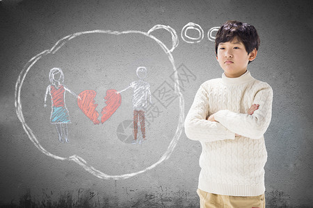 小孩毛衣对父母离婚感到失望的孩子设计图片