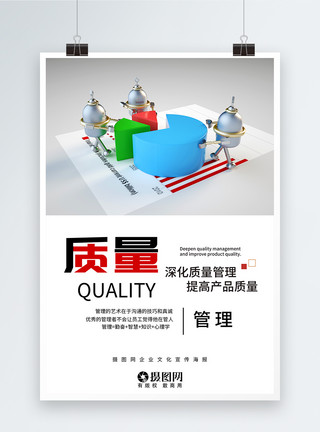 中国质量质量团队管理合作企业宣传海报模板