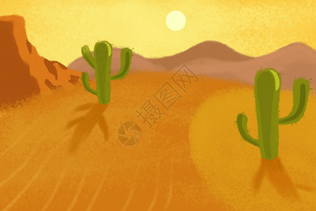 防治沙漠荒芜保护环境背景图片