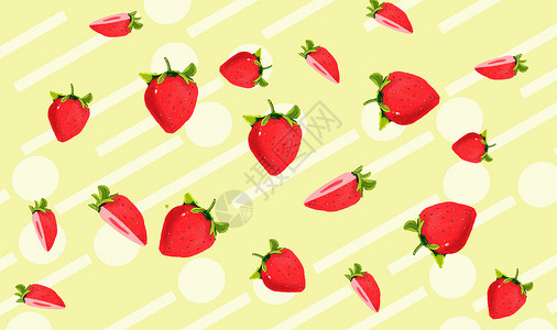 草莓背景素材图片
