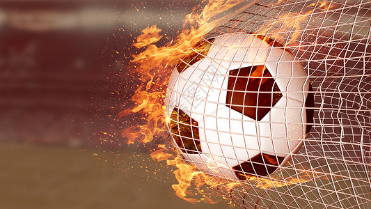 激情燃烧的岁月火焰足球设计图片