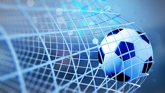 蓝色网纱足球设计图片