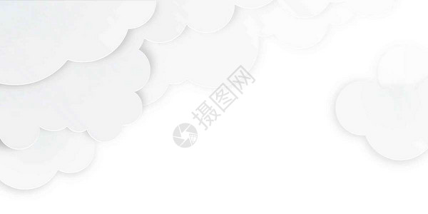 白色简约云朵灰白商务背景设计图片