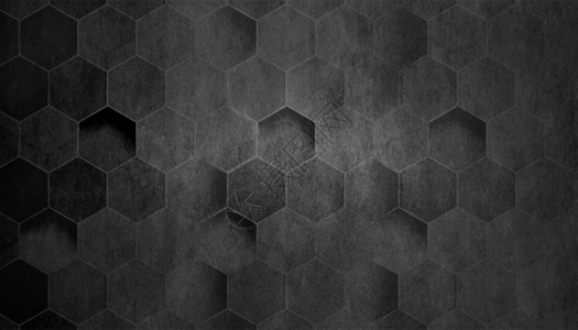 六边形设计创意酷黑六边形背景设计图片