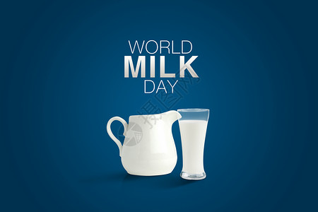 溢奶世界牛奶日设计图片