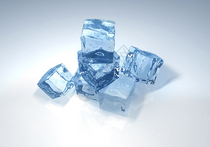 ps水晶素材清凉冰块场景设计图片